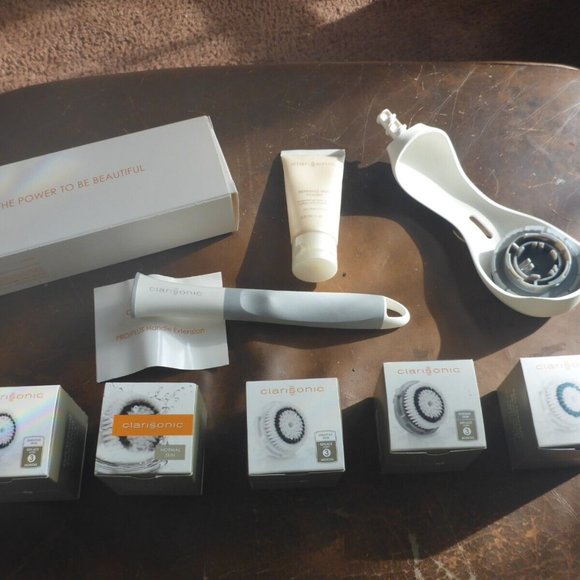 Clarisonic Lot 8 Replacement Brush Heads Pro/Plus Handle Extension Skin Polish